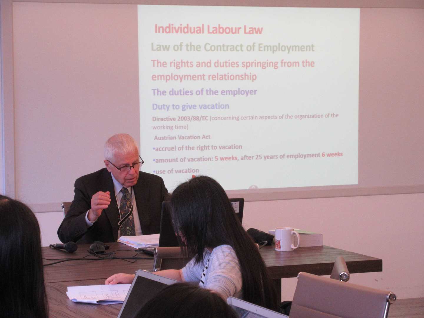 Lecture Series on Labour Law in the European Union-Individual labour law/collective labour law(2018.10.19)