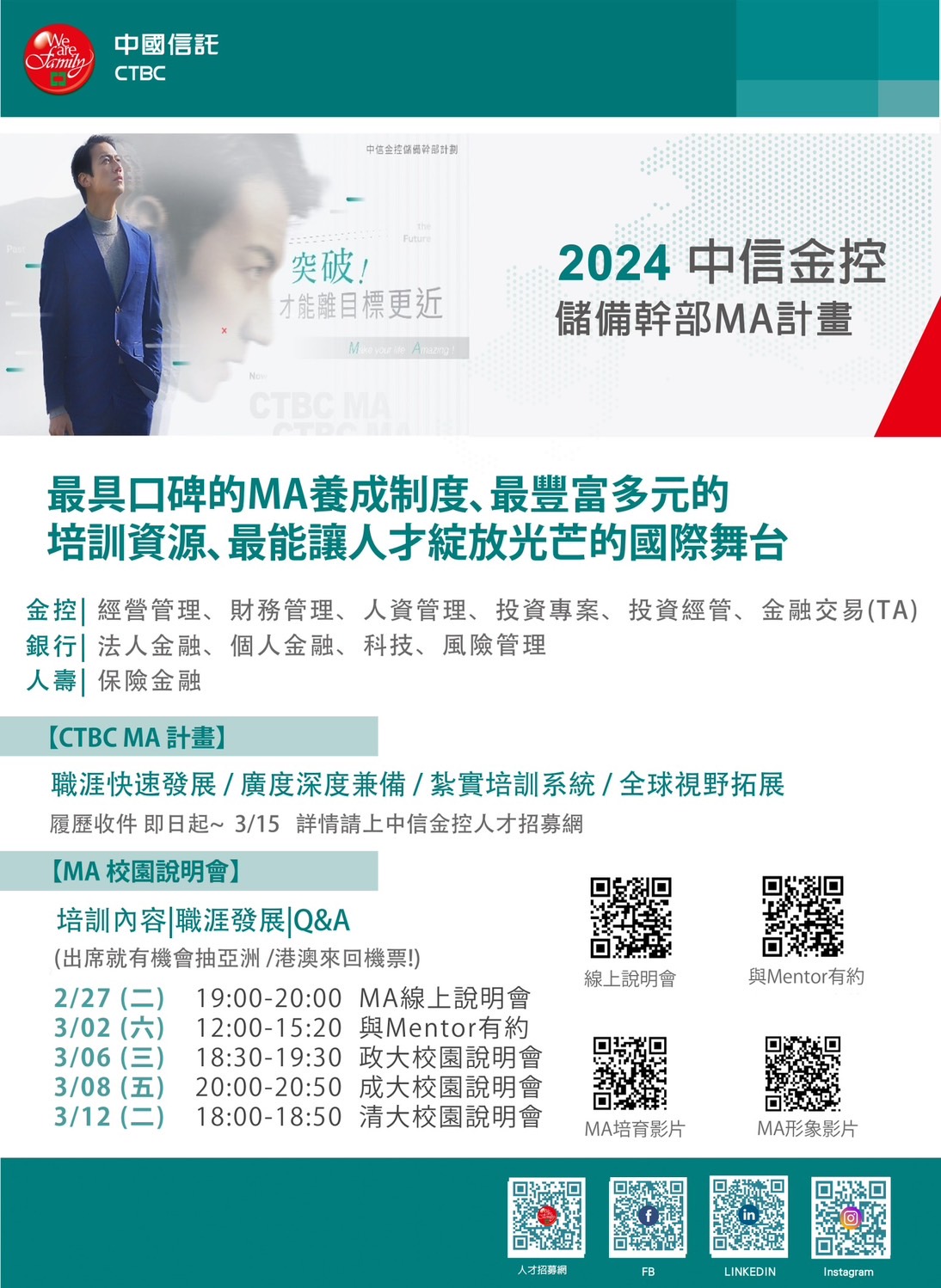2024中國信託金控儲備幹部計畫